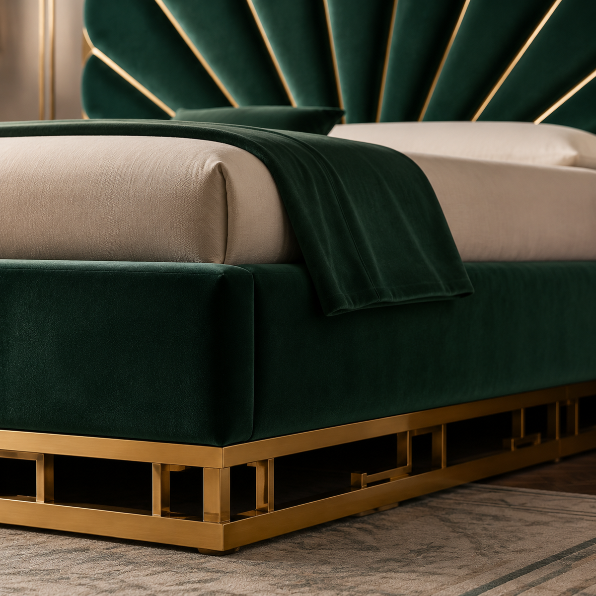Gatsby Emerald Art Deco Bed
