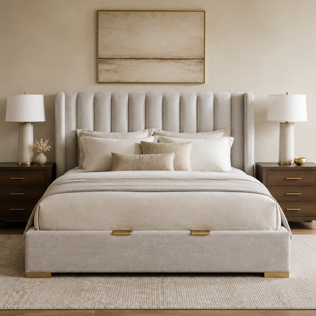 Verona Grand Wingback Bed