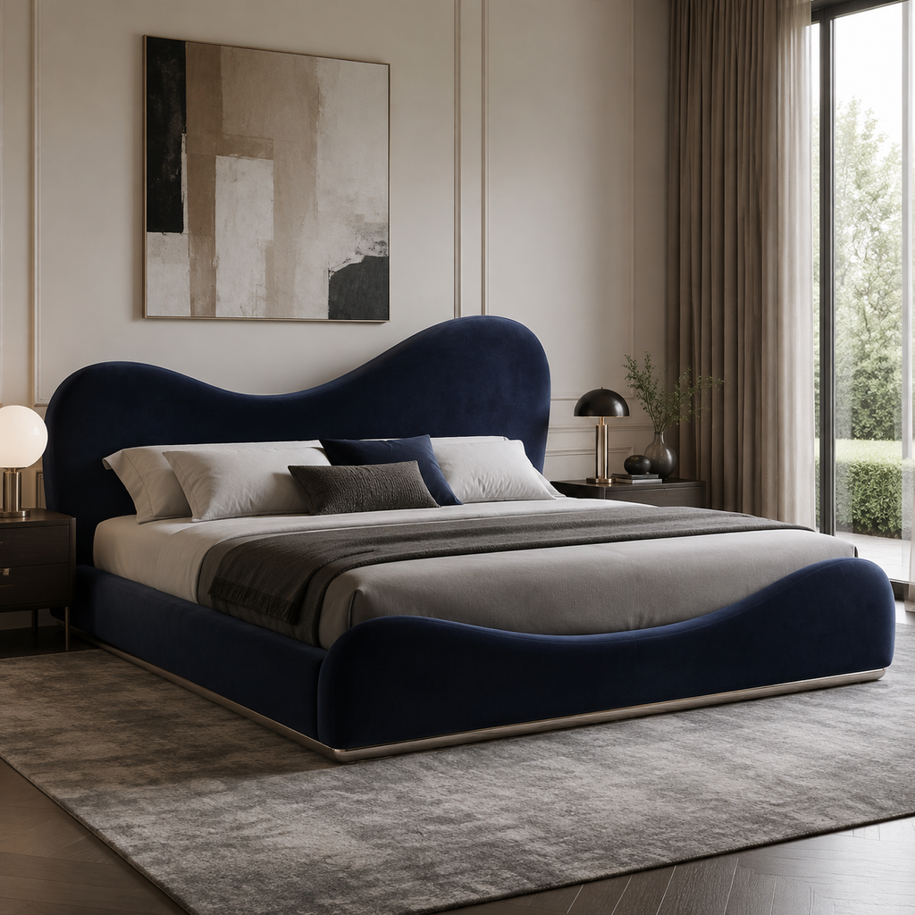 Kyoto Modern Oak Bed