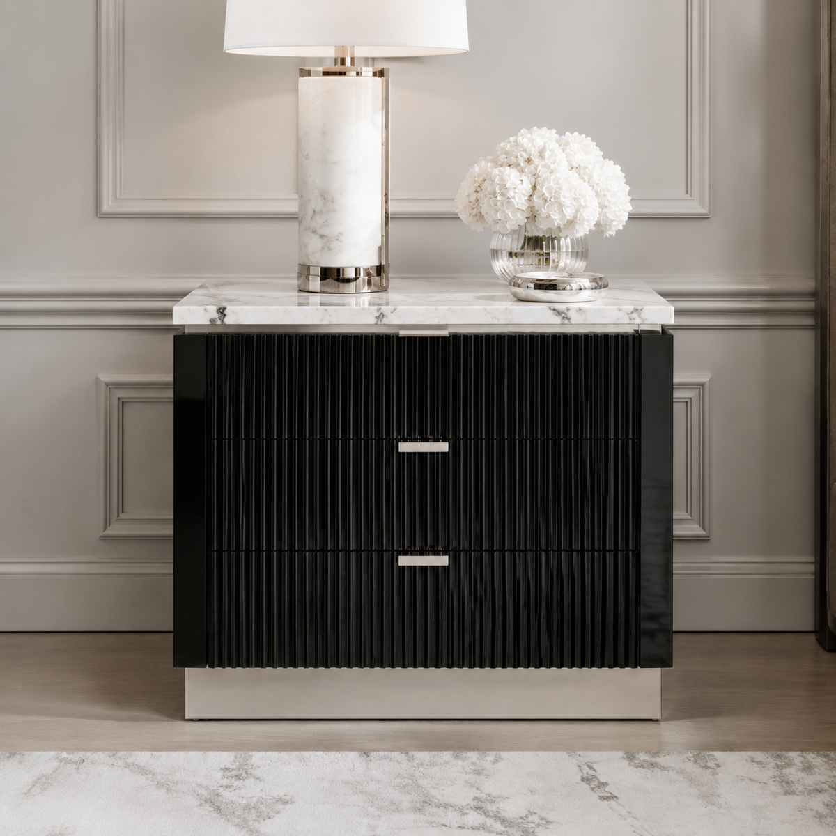 Aurelia Travertine Nightstand