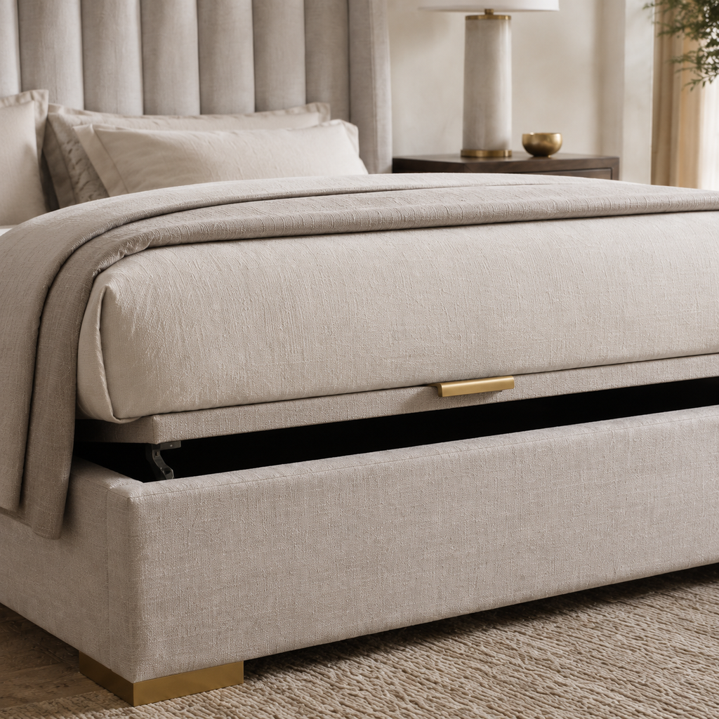 Celeste Floating Leather Bed