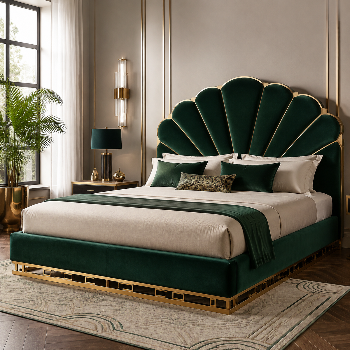 Gatsby Emerald Art Deco Bed