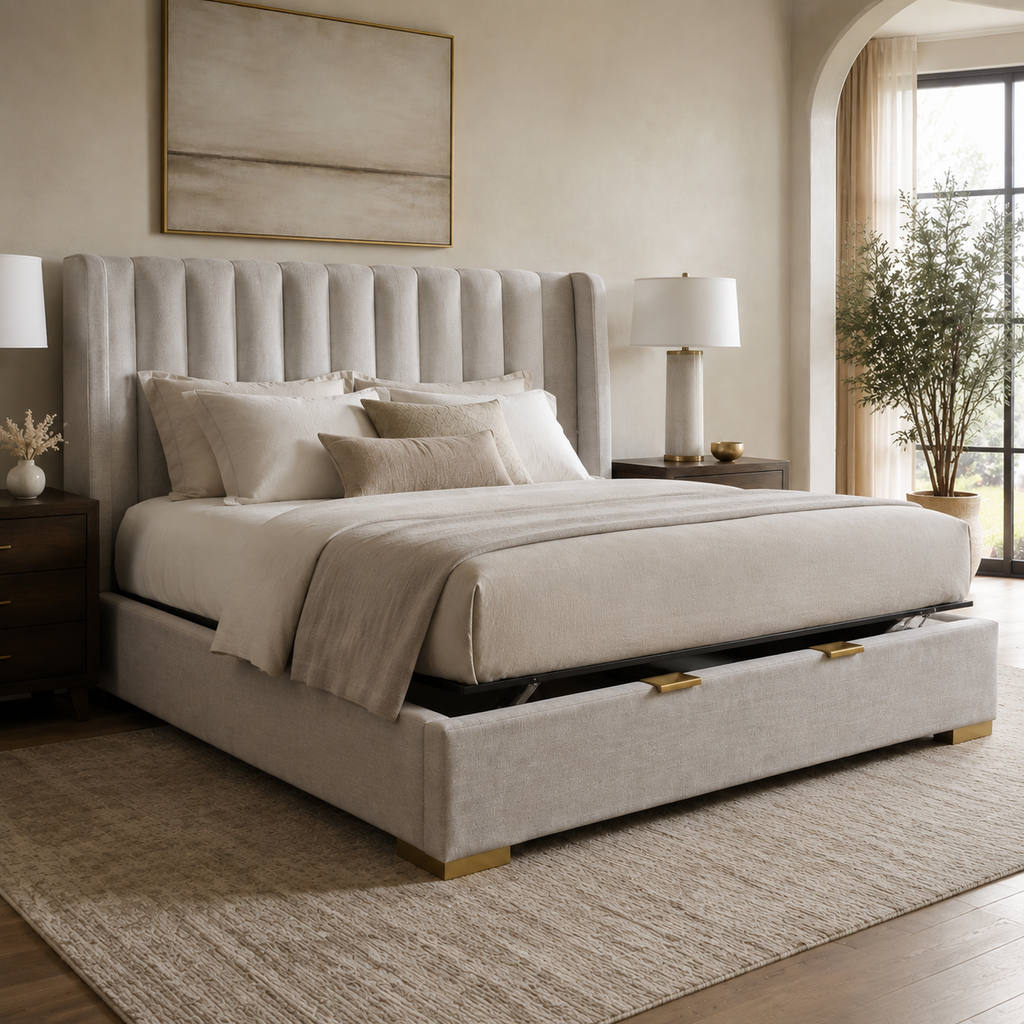 Verona Grand Wingback Bed