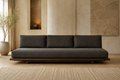 Manhattan Black Leather Sofa