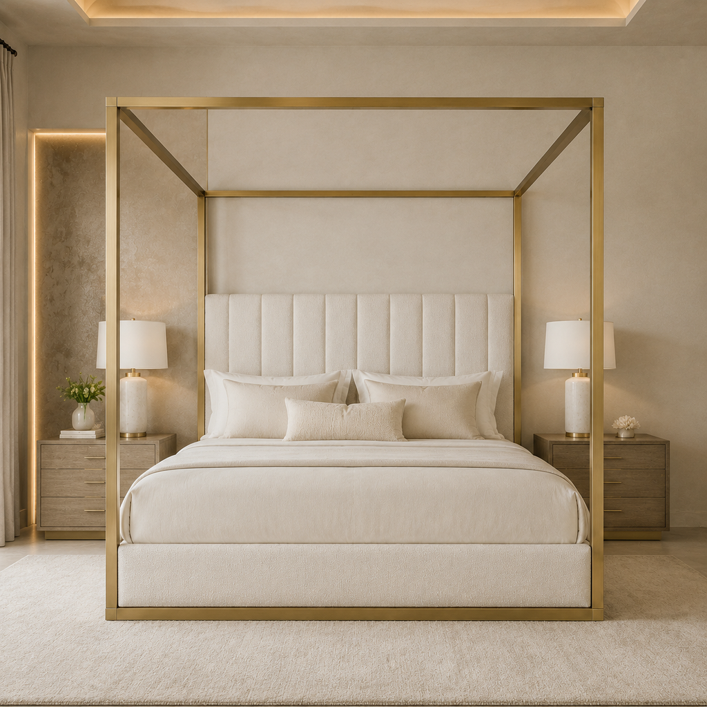 Monaco Bouclé Canopy Bed