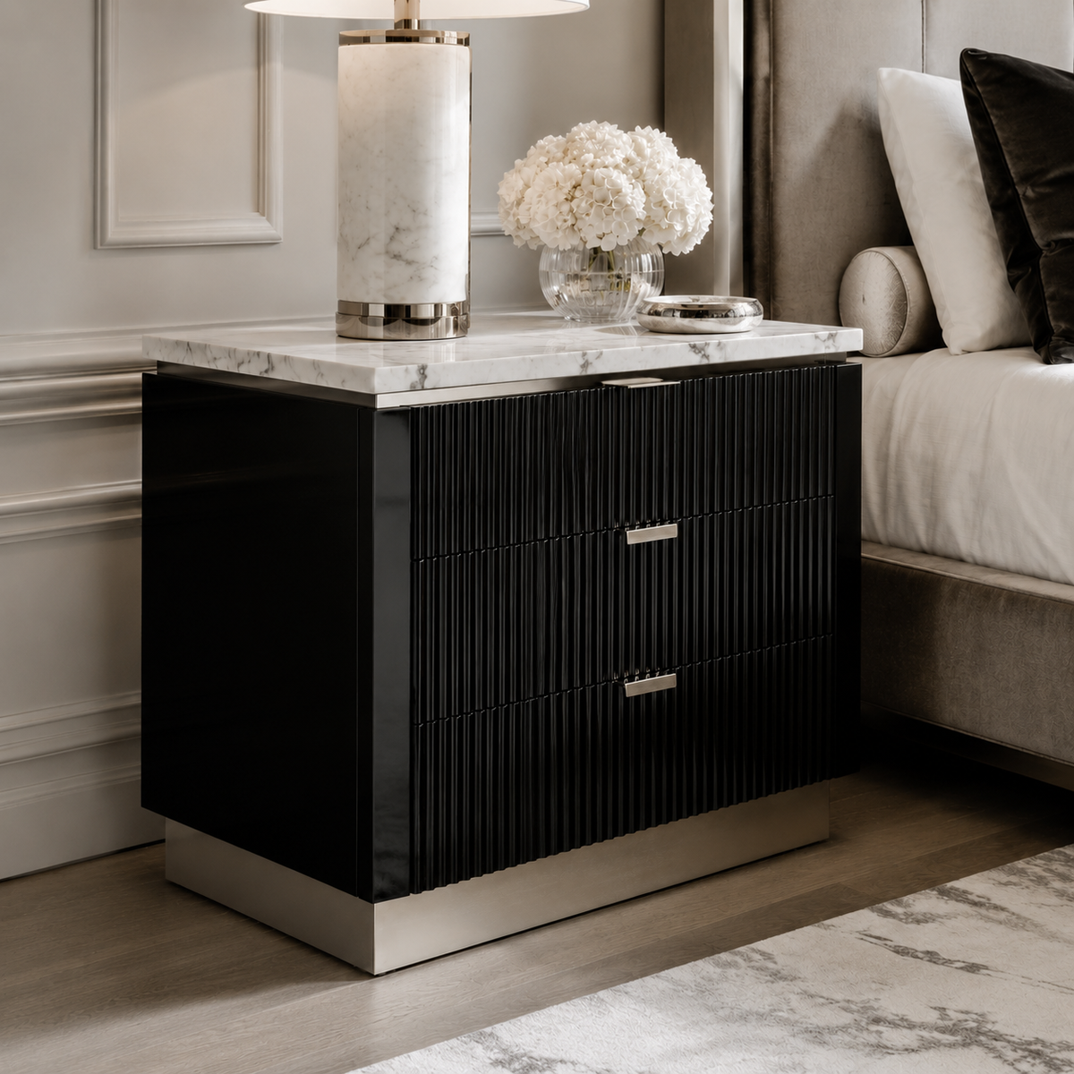 Aurelia Travertine Nightstand