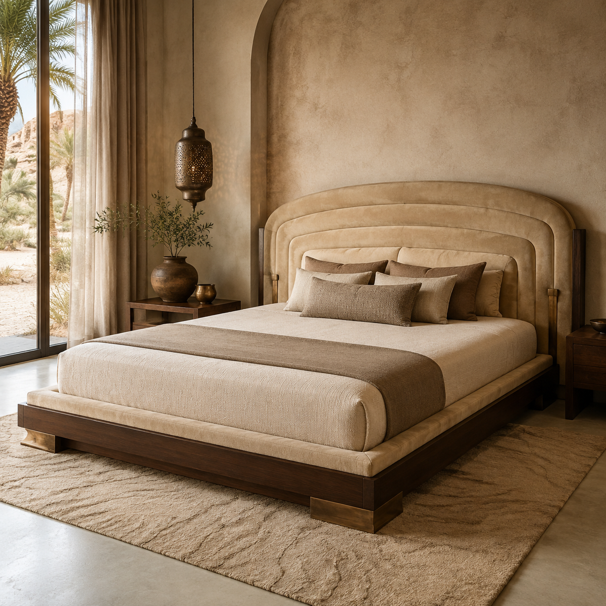 Versailles Ivory Carved Bed