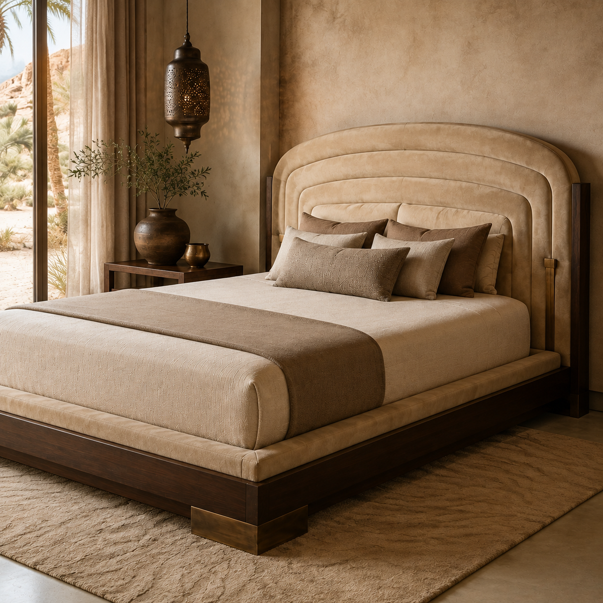 Versailles Ivory Carved Bed