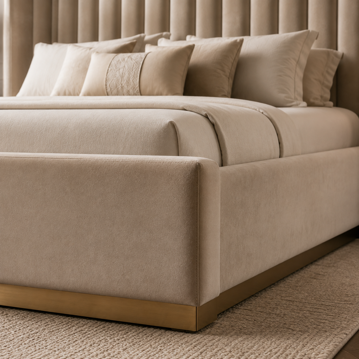 Celeste Floating Leather Bed